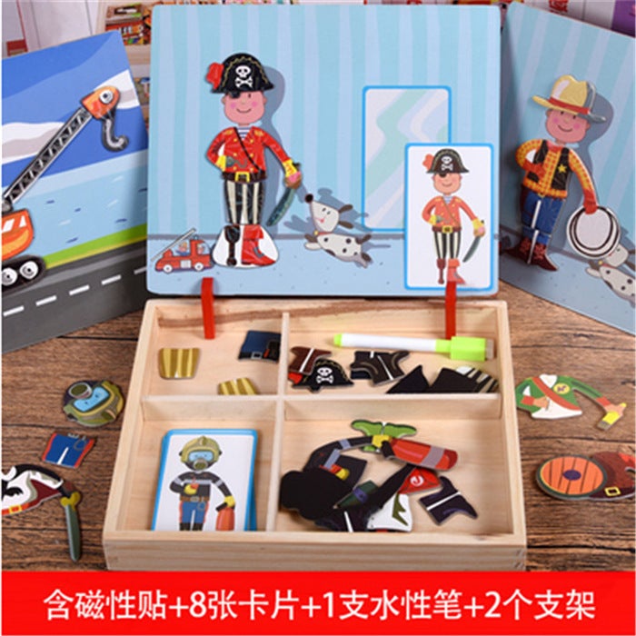 Wooden Jigsaw Puzzle Children'S Intelligence Development Toys 1-3 Years Old 5 Boys And Girls Baby Early Childhood Education Enlightenment Building Blocks - Image 1